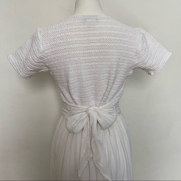 Jacquline Lauren vintage  Smocked 90s button front midi dress - Picture 4 of 11